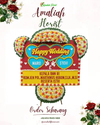 Karangan Papan Bunga Pernikahan di Kosambi Dalam